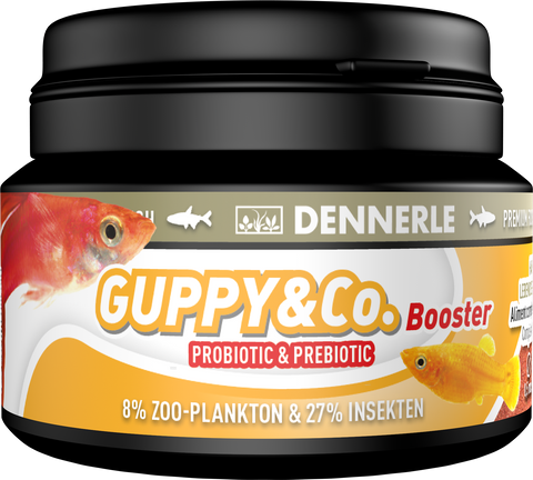 Dennerle Guppy & Co Booster Probiotic pellets with insect protein for live bearing fishes
