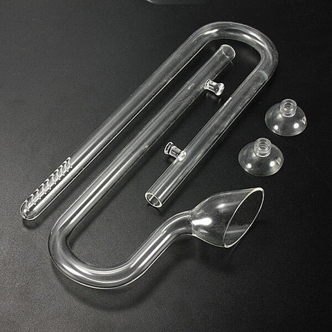 Aquarium Glass Outflow & Inflow Lily Pipe with Suction Cups