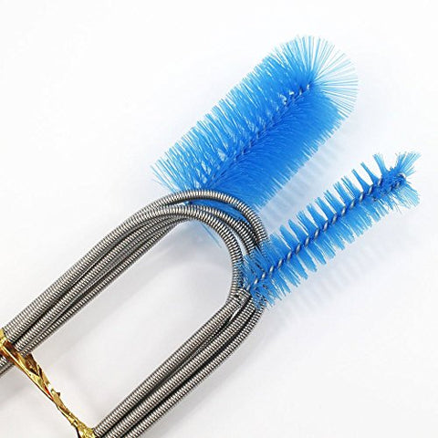 Stainless Flexible Cleaning Brush Double Ended - Canister Filter Hose Pipe Cleaner for Aquarium Fish Tank