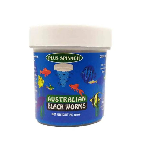 Australian Black Worms PLUS SPINACH - Freeze Dried Black Worm Cubes