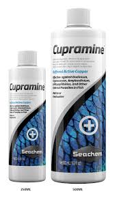 Seachem Cupramine - Buffered Active Copper Medication for Parasitic diseases